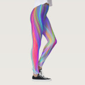 Multicolor Leggings Paars blauw geel, uit de buurt (Rechts)