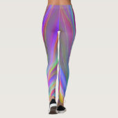 Multicolor Leggings Paars blauw geel, uit de buurt (Achterkant)