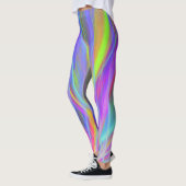 Multicolor Leggings Paars blauw geel, uit de buurt (Links)