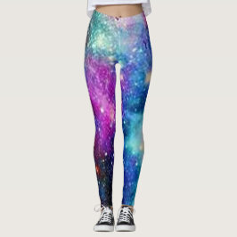 multicolor leggings van het kosmische stermelkwegp