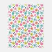 multicolor leuk bloempatroon fleece deken (Voorkant)