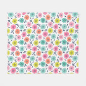 multicolor leuk bloempatroon fleece deken (Voorkant (Horizontaal))