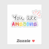 Multicolor Levendige positieve woorden Sticker (Vel)