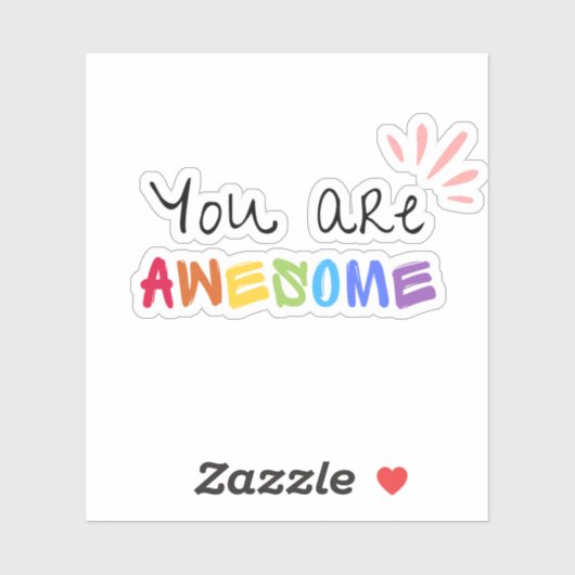 Multicolor Levendige positieve woorden Sticker (Vel)