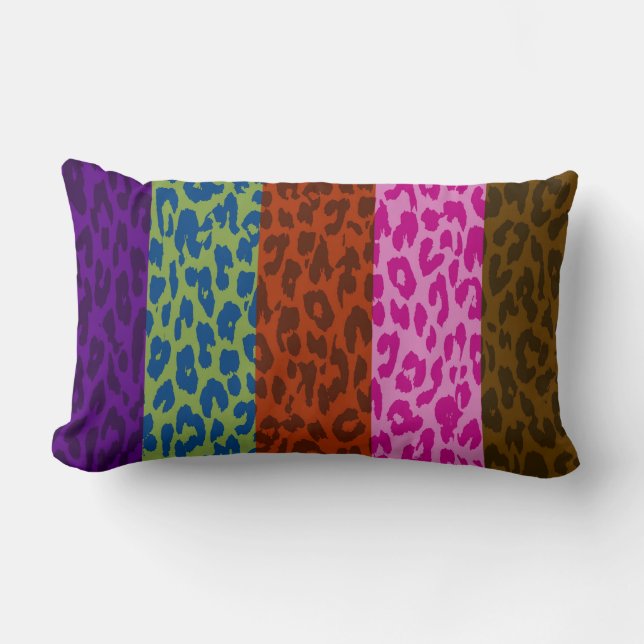 Multicolor luipaard afdrukkracht Stripe Patroon 8 Kussen (Voorkant)