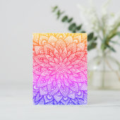 Multicolor Mandala Ontwerp Originele Kunst  Briefkaart (Staand voorkant)