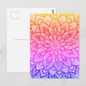 Multicolor Mandala Ontwerp Originele Kunst  Briefkaart (Voorkant / Achterkant)