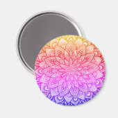 Multicolor Mandala Ontwerp Originele Kunst Magneet (Voorkant / Achterkant)