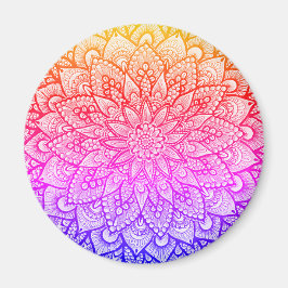 Multicolor Mandala Ontwerp Originele Kunst Magneet