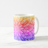 Multicolor Mandala-ontwerp Originele Kunstmok Koffiemok (Voorkant rechts)