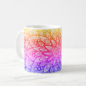 Multicolor Mandala-ontwerp Originele Kunstmok Koffiemok (Voorkant links)
