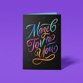 Multicolor Mazel Tov Script Felicitaties