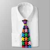 Multicolor Meeples Necktie Stropdas (Gebonden)