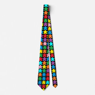 Multicolor Meeples Necktie Stropdas
