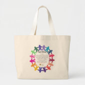 Multicolor Mensen met Star Angel Poem Lg. Tote bag (Voorkant)