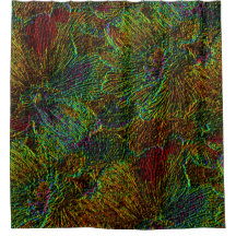 Multicolor metallic florale toneelvormer — gordijn