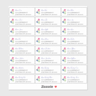 Multicolor Mexican Floral Guest Adresetiketten Sticker