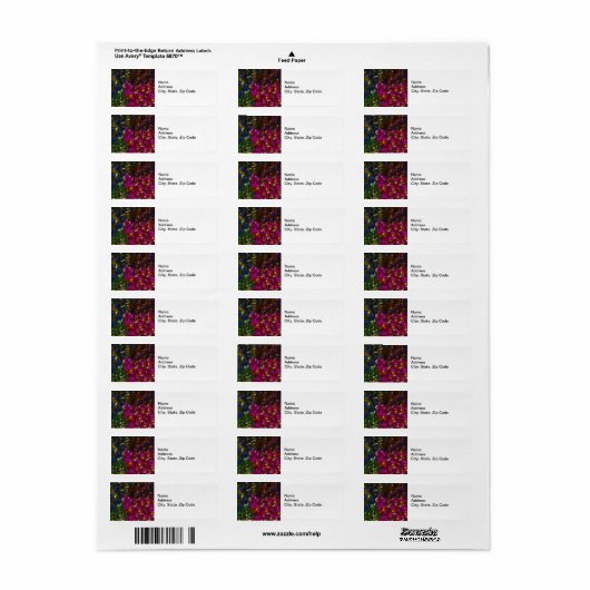 Multicolor Mix Avery Label (Full Sheet)