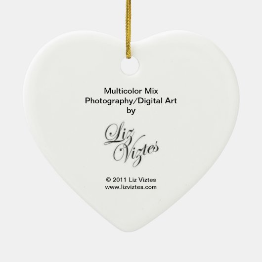 Multicolor Mix Hart Ornament (Achterkant)