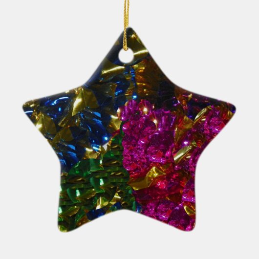 Multicolor Mix Star-Ornament Keramisch Ornament (Voorkant)