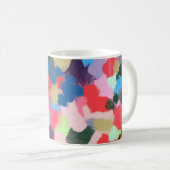 Multicolor Modern gepersonaliseerde naam blauw gro Koffiemok (Voorkant rechts)