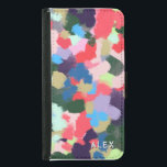 Multicolor Modern gepersonaliseerde naam blauw gro<br><div class="desc">Originele digitale acrylverf met een kleurrijk modern design in blauw,  groen,  roze en paarse tinten. Gepersonaliseerd met de naam of tekst van uw keuze.</div>