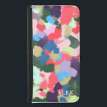 Multicolor Modern gepersonaliseerde naam blauw gro<br><div class="desc">Originele digitale acrylverf met een kleurrijk modern design in blauw,  groen,  roze en paarse tinten. Gepersonaliseerd met de naam of tekst van uw keuze.</div>