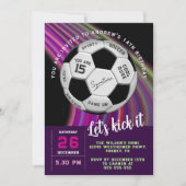 Multicolor Modern Sporty Soccer Birthday Kaart (Voorkant)