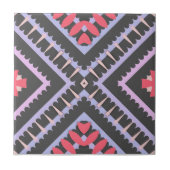 Multicolor Mosaic Boho etnisch geometrisch patroon Tegeltje (Voorkant)