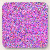 Multicolor Mosaic Modern Grit Glitter #2 Drankjes Onderzetter (Voorkant)