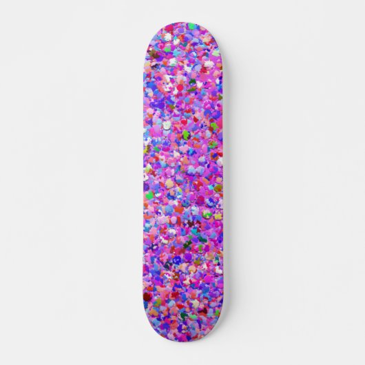 Multicolor Mosaic Modern Grit Glitter #3 Skateboard (Voorkant)