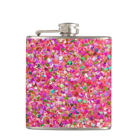 Multicolor Mosaic Modern Grit Glitter #4 Heupfles (Voorkant)