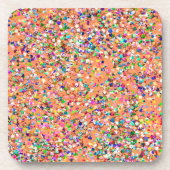 Multicolor Mosaic Modern Grit Glitter #4 Onderzetter (Voorkant)