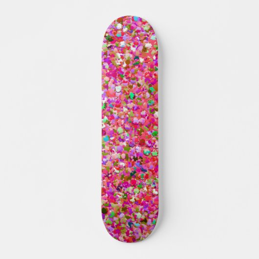 Multicolor Mosaic Modern Grit Glitter #4 Skateboard (Voorkant)