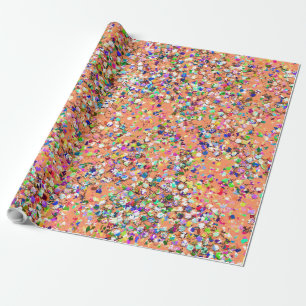 Multicolor Mosaic Modern Grit Glitter #5 Cadeaupapier