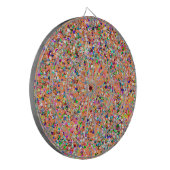 Multicolor Mosaic Modern Grit Glitter #5 Dartbord (Voorkant Links)