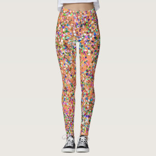 Multicolor Mosaic Modern Grit Glitter #5 Leggings