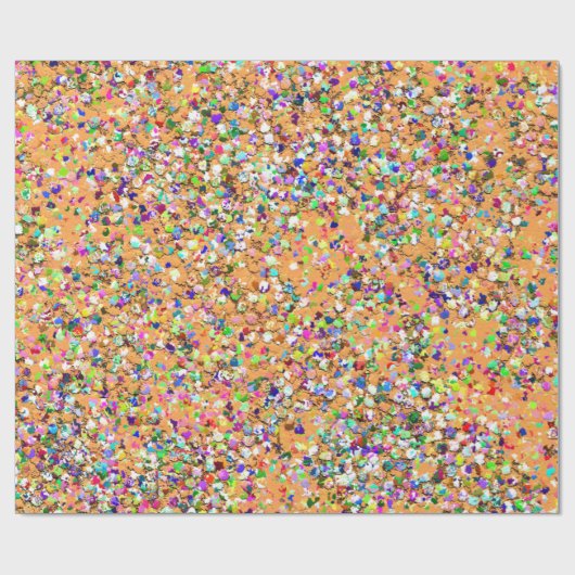 Multicolor Mosaic Modern Grit Glitter #9 Cadeaupapier (Vlak)