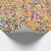 Multicolor Mosaic Modern Grit Glitter #9 Cadeaupapier (Hoek)