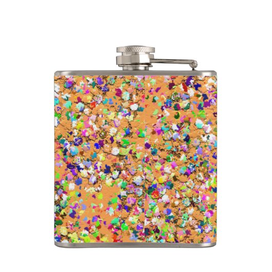 Multicolor Mosaic Modern Grit Glitter #9 Heupfles (Achterkant)