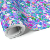 Multicolor Mosaic Modern Grit Glitter Cadeaupapier (Rol Hoek)
