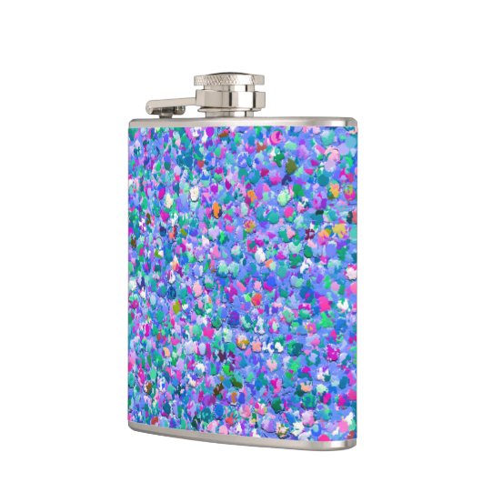 Multicolor Mosaic Modern Grit Glitter Heupfles (Links)