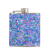 Multicolor Mosaic Modern Grit Glitter Heupfles (Voorkant)