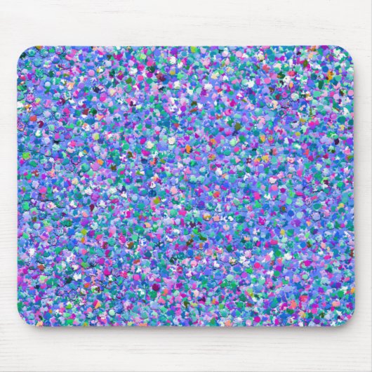 Multicolor Mosaic Modern Grit Glitter Muismat (Voorkant)