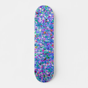 Multicolor Mosaic Modern Grit Glitter Persoonlijk Skateboard