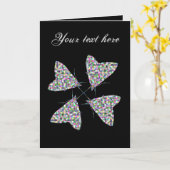 Multicolor Moth Art Custom Wenskaart Kaart (Gele Bloem)