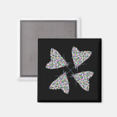Multicolor Moth Art Magnet (Voorkant / Achterkant)
