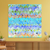 Multicolor mozaïekpatroon #2 canvas afdruk (Insitu (Woonkamer))
