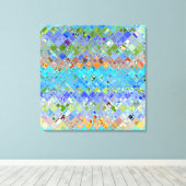 Multicolor mozaïekpatroon #2 canvas afdruk (Insitu (Houten vloer))