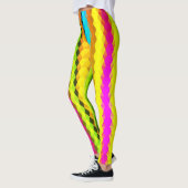 Multicolor Mozaïekpatroon Abstract Geometrisch Leggings (Links)